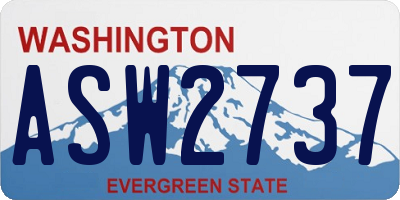 WA license plate ASW2737