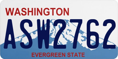 WA license plate ASW2762