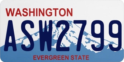 WA license plate ASW2799