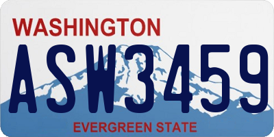 WA license plate ASW3459