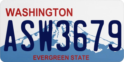 WA license plate ASW3679