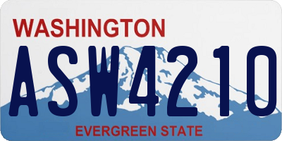 WA license plate ASW4210