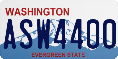 WA license plate ASW4400