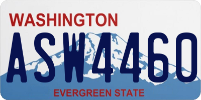 WA license plate ASW4460