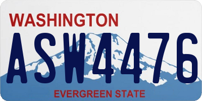 WA license plate ASW4476