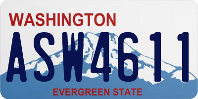 WA license plate ASW4611