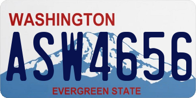 WA license plate ASW4656