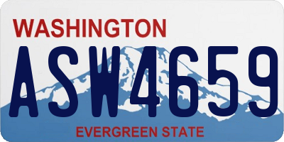 WA license plate ASW4659