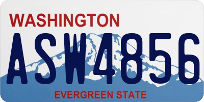 WA license plate ASW4856