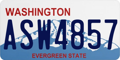 WA license plate ASW4857