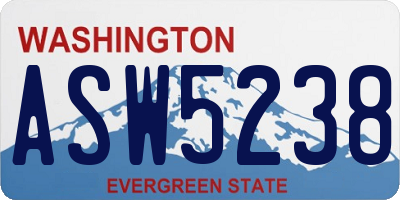 WA license plate ASW5238