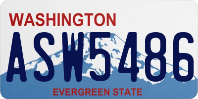 WA license plate ASW5486