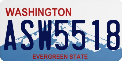 WA license plate ASW5518