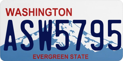 WA license plate ASW5795