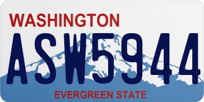 WA license plate ASW5944