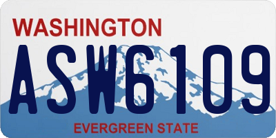 WA license plate ASW6109
