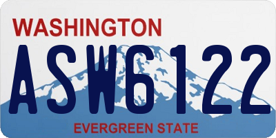 WA license plate ASW6122