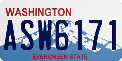 WA license plate ASW6171