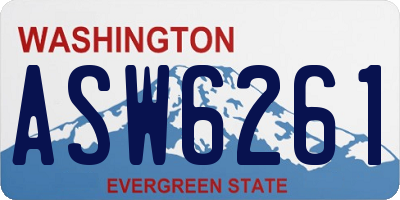 WA license plate ASW6261