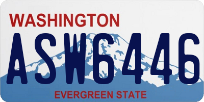 WA license plate ASW6446