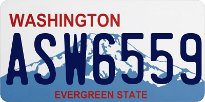 WA license plate ASW6559