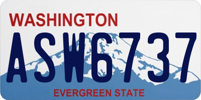 WA license plate ASW6737