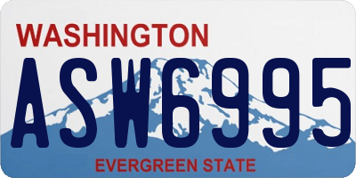 WA license plate ASW6995