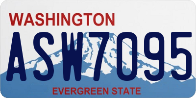 WA license plate ASW7095