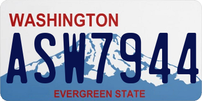WA license plate ASW7944
