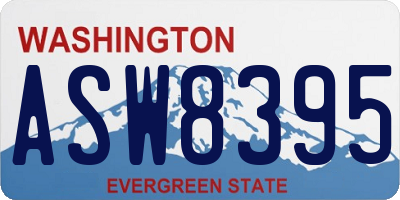 WA license plate ASW8395