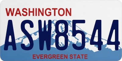 WA license plate ASW8544
