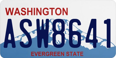 WA license plate ASW8641
