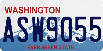 WA license plate ASW9055