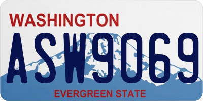WA license plate ASW9069
