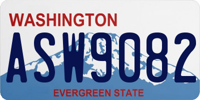 WA license plate ASW9082