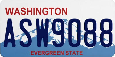 WA license plate ASW9088