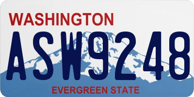 WA license plate ASW9248