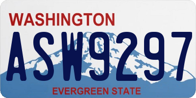 WA license plate ASW9297