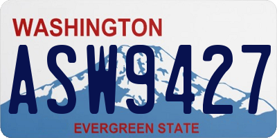 WA license plate ASW9427