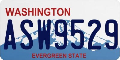 WA license plate ASW9529