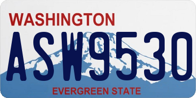 WA license plate ASW9530