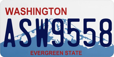 WA license plate ASW9558
