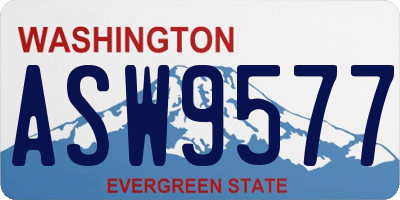 WA license plate ASW9577