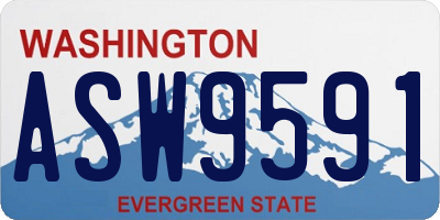 WA license plate ASW9591