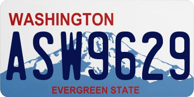 WA license plate ASW9629