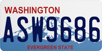 WA license plate ASW9686