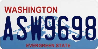 WA license plate ASW9698