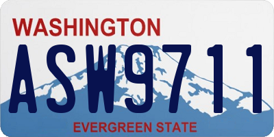 WA license plate ASW9711