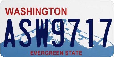 WA license plate ASW9717