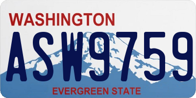 WA license plate ASW9759